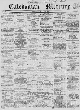 cover page of Caledonian Mercury published on May 22, 1858