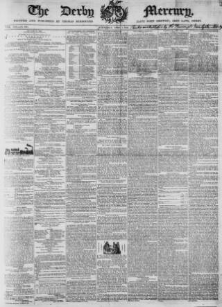 cover page of Derby Mercury published on April 1, 1840