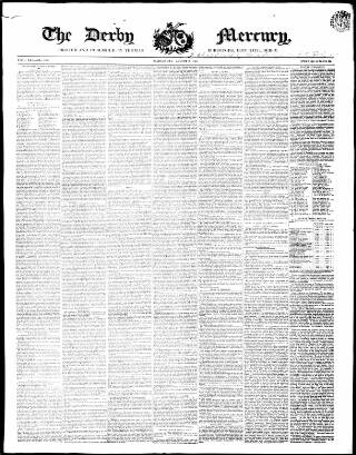 cover page of Derby Mercury published on August 2, 1848