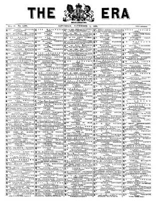 cover page of The Era published on November 2, 1895