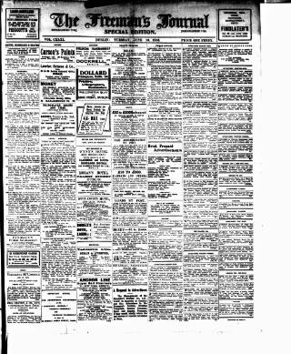 cover page of Freeman's Journal published on June 13, 1916