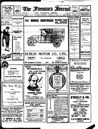 cover page of Freeman's Journal published on August 2, 1919
