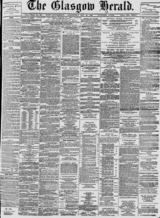 cover page of Glasgow Herald published on May 22, 1895