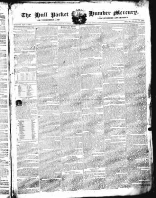 cover page of Hull Packet published on April 1, 1828