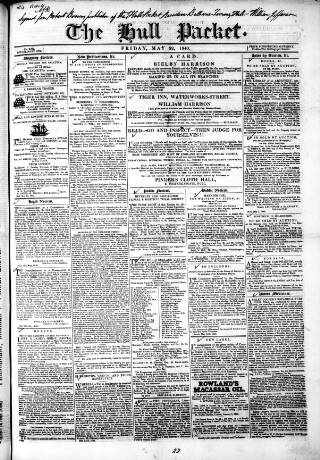 cover page of Hull Packet published on May 22, 1840
