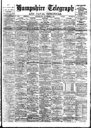 cover page of Hampshire Telegraph published on November 2, 1901