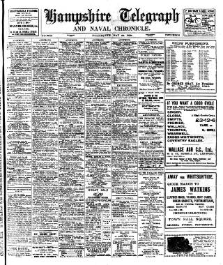 cover page of Hampshire Telegraph published on May 22, 1909