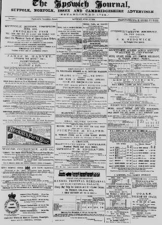 cover page of Ipswich Journal published on June 13, 1874