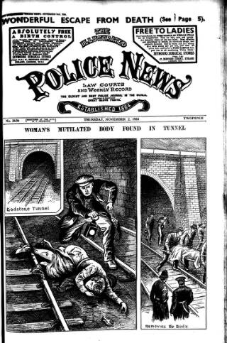 cover page of Illustrated Police News published on November 2, 1933