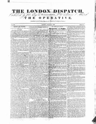 cover page of London Dispatch published on August 18, 1839