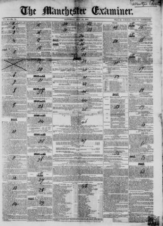 cover page of Manchester Times published on May 22, 1847