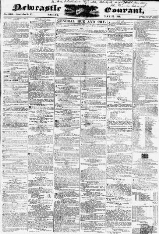 cover page of Newcastle Courant published on May 22, 1840