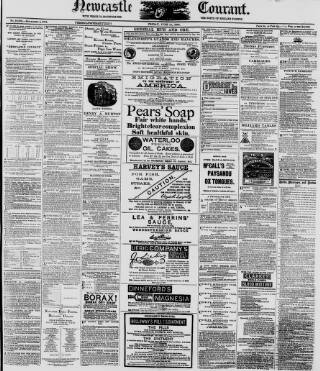 cover page of Newcastle Courant published on June 13, 1884