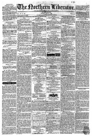 cover page of Northern Liberator published on May 8, 1840