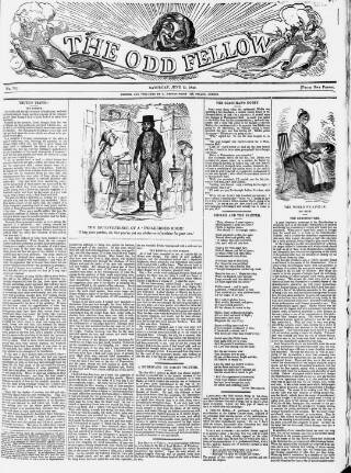 cover page of The Odd Fellow published on June 13, 1840