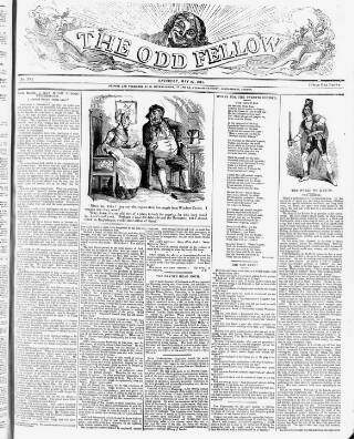 cover page of The Odd Fellow published on May 22, 1841