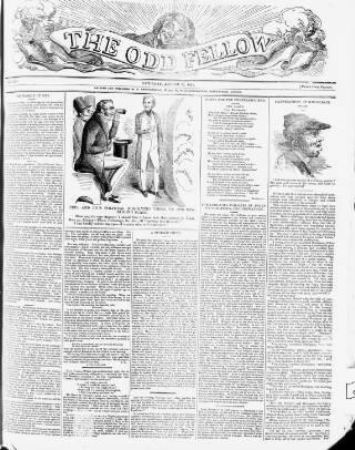 cover page of The Odd Fellow published on August 28, 1841