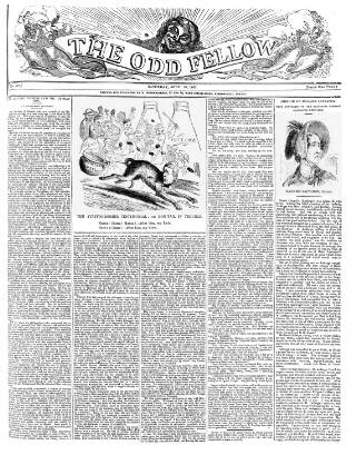 cover page of The Odd Fellow published on April 16, 1842