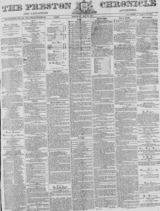 cover page of Preston Chronicle published on May 22, 1875