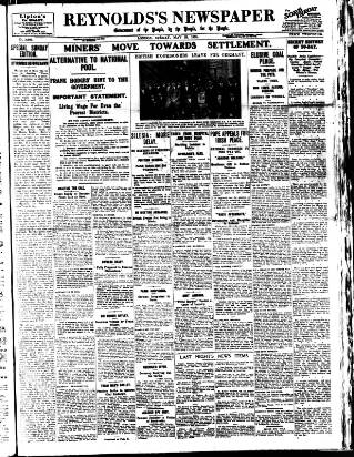 cover page of Reynolds's Newspaper published on May 22, 1921
