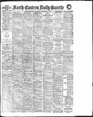 cover page of Daily Gazette for Middlesbrough published on November 2, 1916