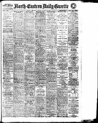 cover page of Daily Gazette for Middlesbrough published on August 2, 1918