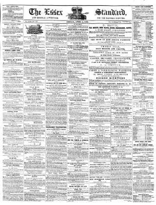 cover page of Essex Standard published on April 1, 1853