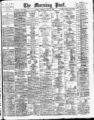 cover page of Morning Post published on June 13, 1908