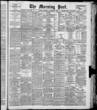 cover page of Morning Post published on November 2, 1911