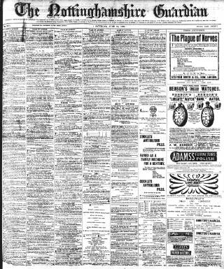 cover page of Nottinghamshire Guardian published on June 13, 1896