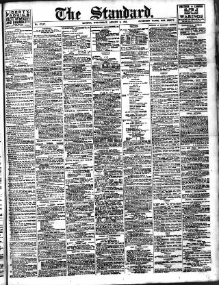 cover page of London Evening Standard published on August 2, 1911