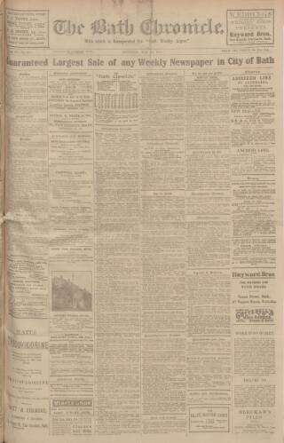 cover page of Bath Chronicle and Weekly Gazette published on May 22, 1915