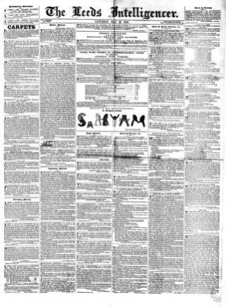 cover page of Leeds Intelligencer published on May 22, 1841
