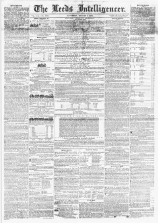 cover page of Leeds Intelligencer published on August 2, 1851
