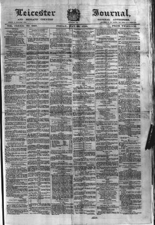 cover page of Leicester Journal published on May 22, 1885