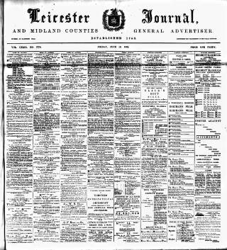 cover page of Leicester Journal published on June 13, 1902
