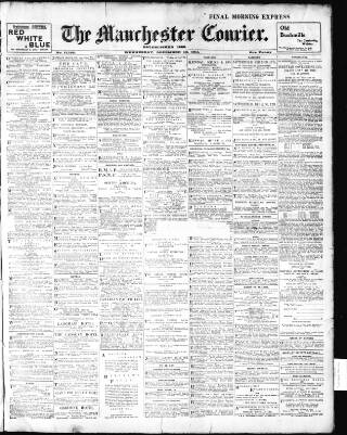 cover page of Manchester Courier published on December 13, 1911