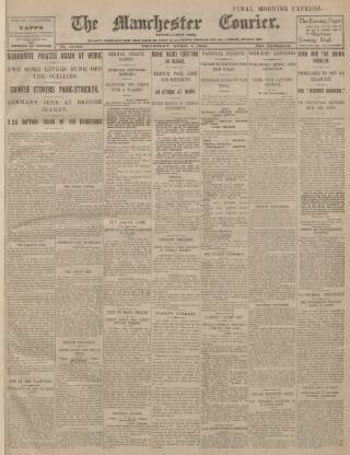 cover page of Manchester Courier published on April 1, 1915