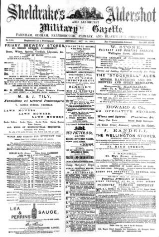 cover page of Aldershot Military Gazette published on May 22, 1880