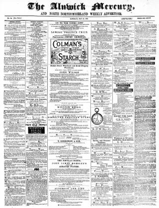 cover page of Alnwick Mercury published on May 22, 1880