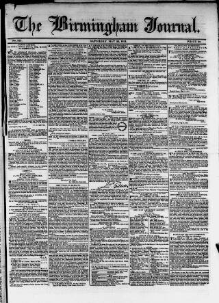 cover page of Birmingham Journal published on May 22, 1841