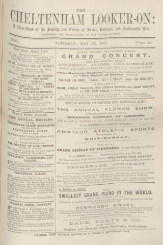 cover page of Cheltenham Looker-On published on May 22, 1897