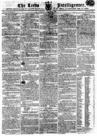 cover page of Leeds Intelligencer published on November 2, 1807