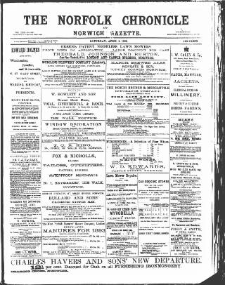 cover page of Norfolk Chronicle published on April 1, 1893