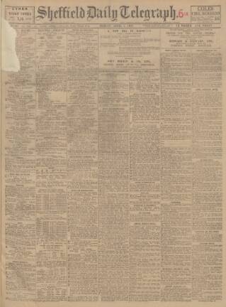 cover page of Sheffield Daily Telegraph published on April 1, 1927