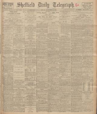 cover page of Sheffield Daily Telegraph published on November 2, 1928