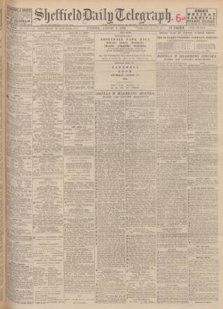 cover page of Sheffield Daily Telegraph published on August 2, 1932