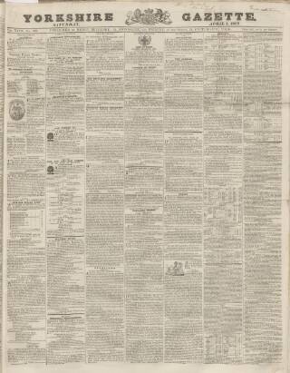 cover page of Yorkshire Gazette published on April 1, 1837