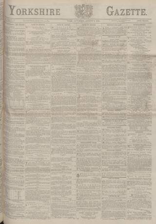 cover page of Yorkshire Gazette published on August 2, 1884