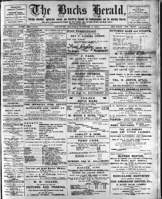 cover page of Bucks Herald published on November 2, 1912